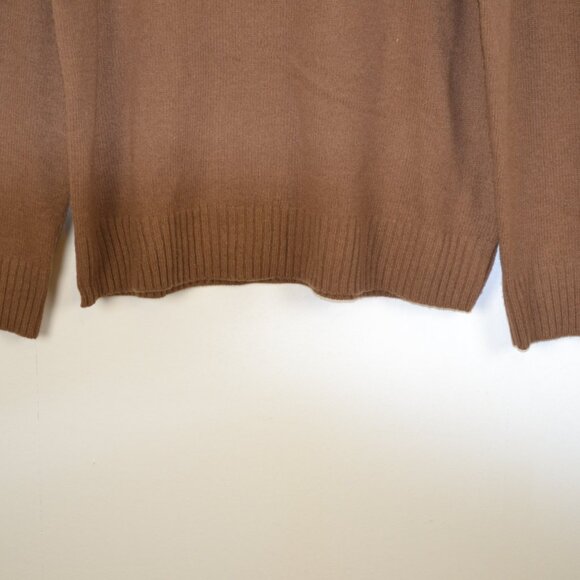 Black Brown 1826 Lambwool Blend Mens M Pullover V Neck Stretch Knit Sweater - Picture 3 of 10